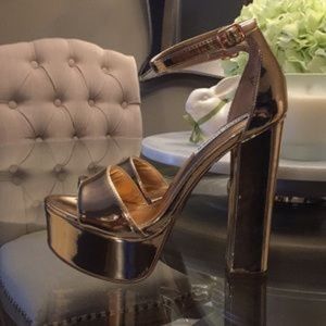 Steve Madden Rose Gold Platform Heels